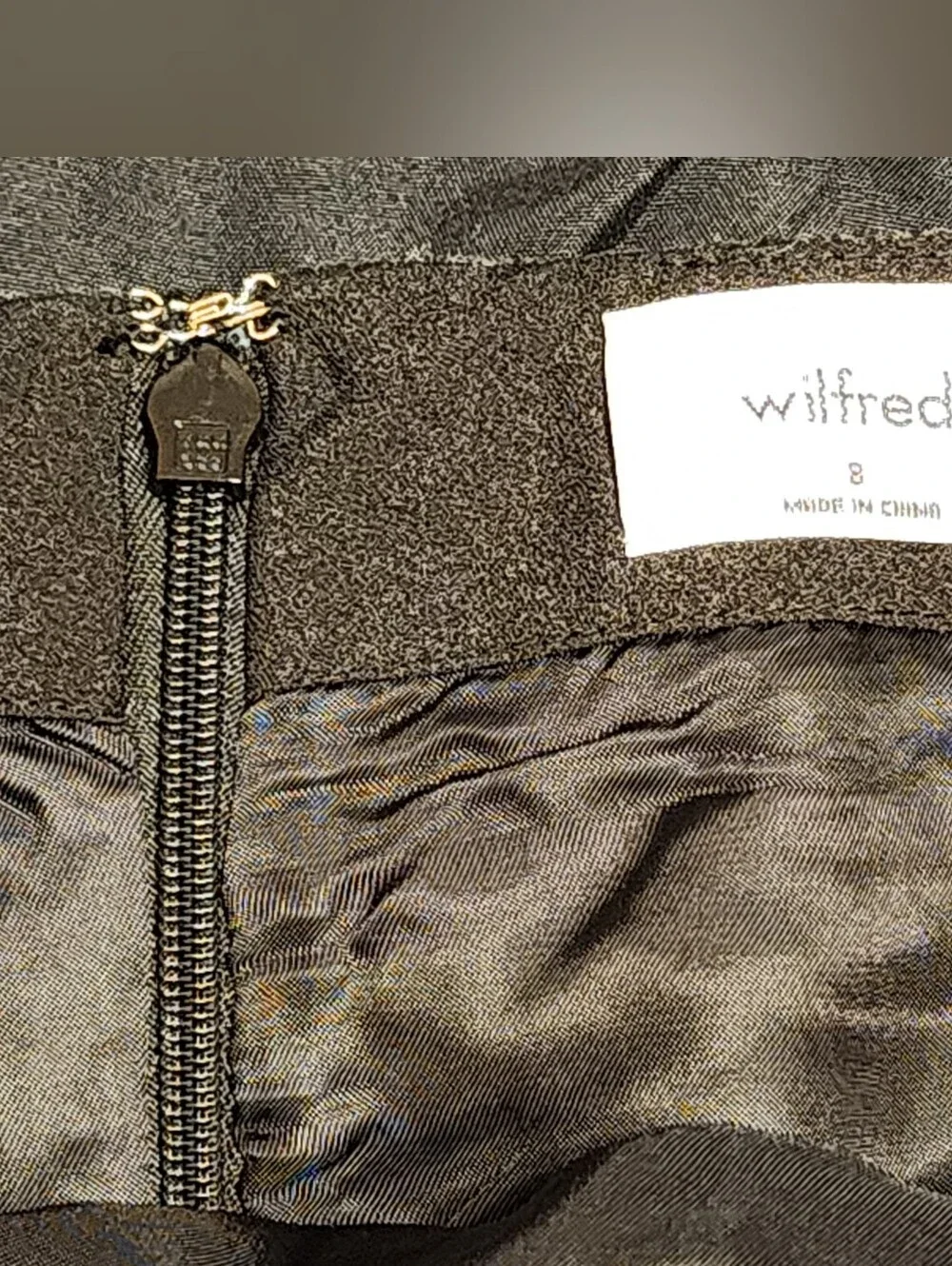 NEW Wilfred Doreen Wrap Skirt Size 8 Charcoal Wool Cashmere Tie Front NWT